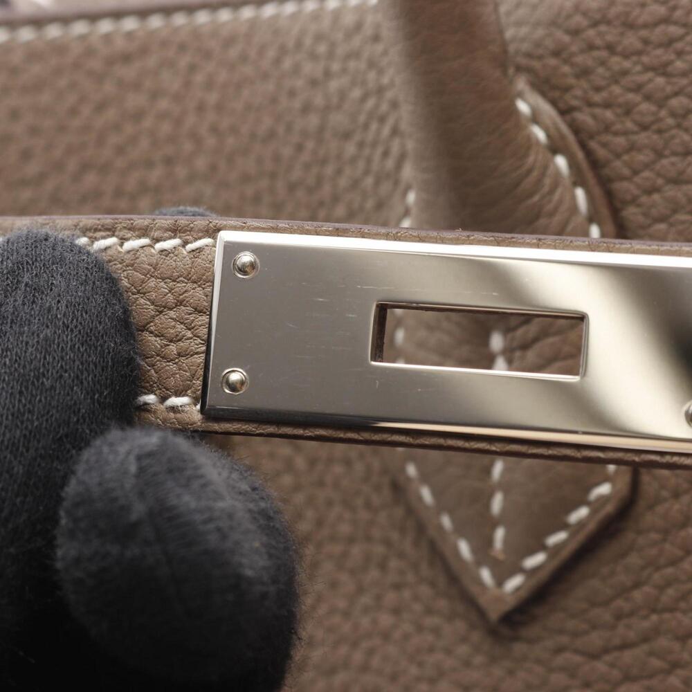Hermes Birkin 30 Handbag, Leather Togo, Women's, Beige - Picture 8 of 10